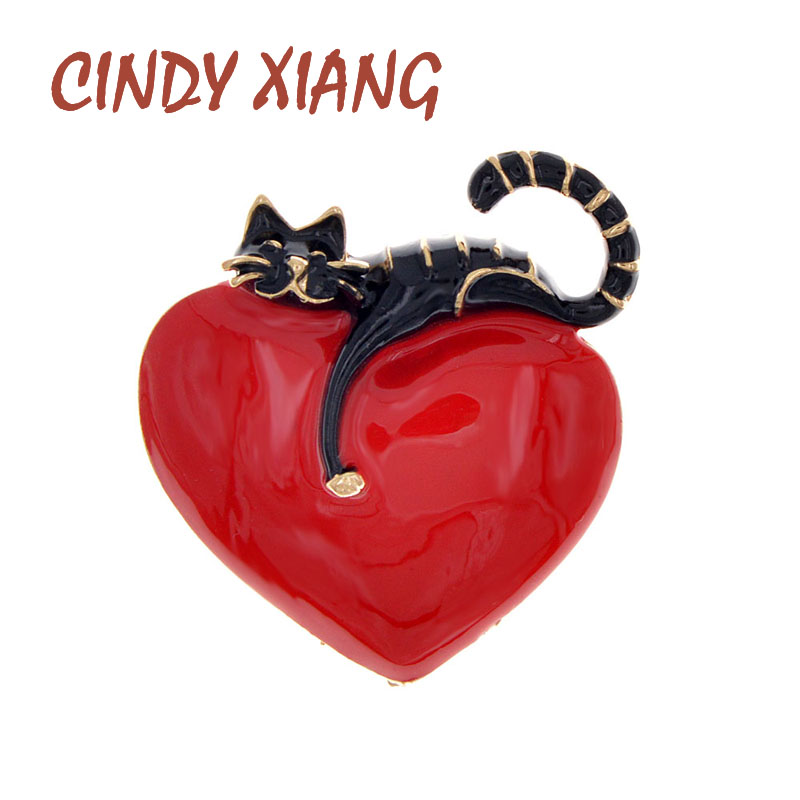 Enamel Cute Cat Kitty Brooch Fashion Metal Animal Party Pins Women Jewelry Gift 