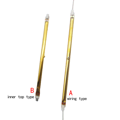 infrared heating tube infrared heating element infrared heater lamp with wiring gold infrared tube lamp ceiling heater element ► Photo 1/5