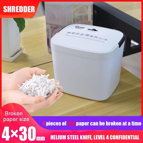 New Mini  Portable File  Shredder Crusher Destroyer Paper Documents Desktop Silent And Confidential Automatic Cutting Machine ► Photo 1/6