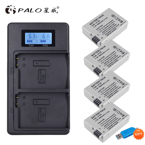 LP-E8 LP E8 LPE8 Camera Battery for Canon EOS 550D 600D 650D+LCD Charger for 700D Kiss X4 X5 X6i X7i Rebel T2i T3i T4i T5i Batte ► Photo 1/6