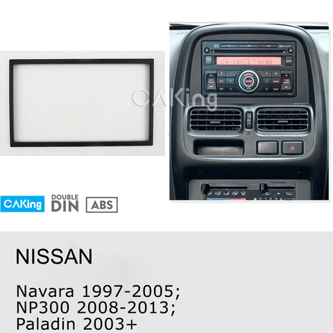 Car Fascia Radio Panel for 1997-2005 Nissan Navara; 2008-2013 NP300; 2003+ Paladin; 2001-2004 Xterra Dash Kit Adapter Bezel Trim ► Photo 1/3