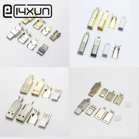 Gold plated Type A Type B USB A USB B Mini USB Connector Jack Tail Sockect Connector Port Sockect For HiFi Audio Adapter ► Photo 1/6