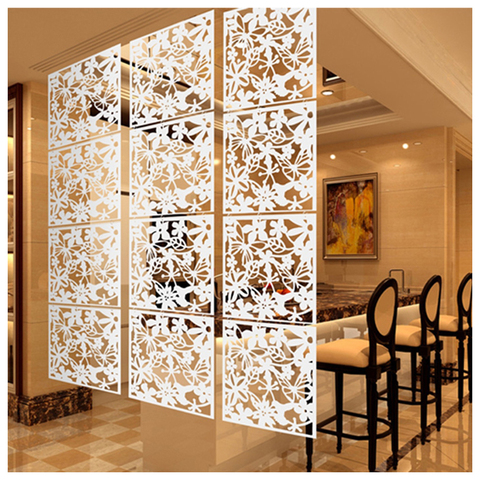For Home Fashion 8 Pcs Butterfly Bird Flower Hanging Screen Partition Divider Panel Room Curtain Home White/black/red ► Photo 1/6