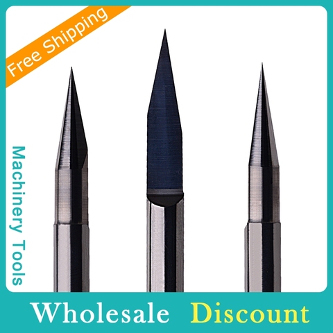 1pc 4 6 mm PCB Engraving Bit V Shap Tip End Mill CNC Router Bits Tungsten Carbide PCB 3D Milling Cutter ► Photo 1/2