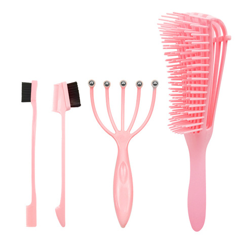 4pcs/set  Grabki do Skory Glowy Rake Head Massage Ball comb Five-claw scalp magnetic bead Stress Release &Detangling Hair Brush ► Photo 1/6