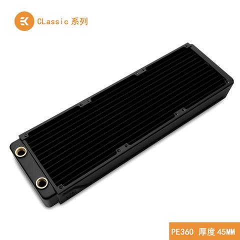 EKWB EK-CoolStream Classic PE 360mm Copper Black Radiator 393 x 120 x 45mm (L x W x H) G1/4 ,Water Cooling Heat Dissipation ► Photo 1/3