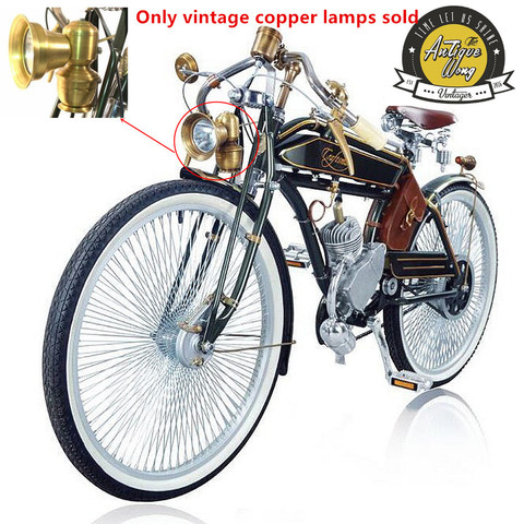 Retro bicycle copper lamp vintage copper lamp Retro fuel bicycle accessories ► Photo 1/3