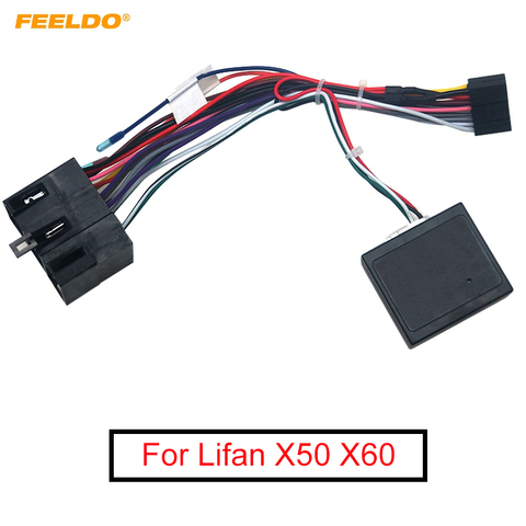 FEELDO Car Audio 16PIN Android Power Cable Adapter With Canbus Box For Lifan X50 X60 Stereo Wiring Harness Plug ► Photo 1/6