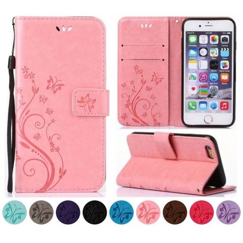 Luxury Wallet Flip Case For Apple iPhone 12 11 Pro Max SE 2022 X XR XS Max 8 7 6 6S Plus 5 5S Fundas Leather Stand Cover 8G D04E ► Photo 1/6