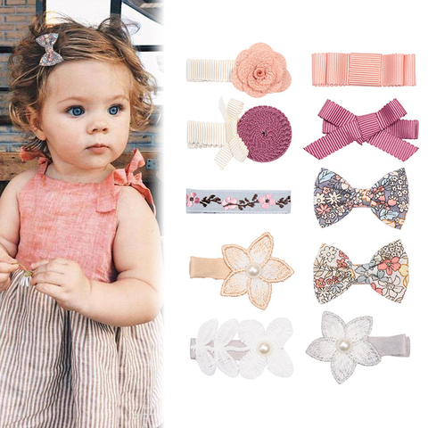 1 Pcs Baby Girl Infant Hair Accessory Clothes Hairpin Newborn Headwrap Toddler Floral Clips Cute Bowknot Headwear Fashion Rose ► Photo 1/6