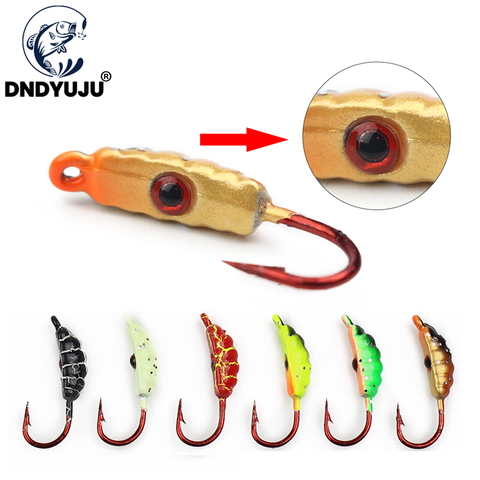 DNDYUJU 4Pcs/lot 23mm/1.5g Ice Fishing Lure Maggot Worm The New Metal Bait  Ice Jig 6 Color Mini Lead Winter Fishing Hook - Price history & Review