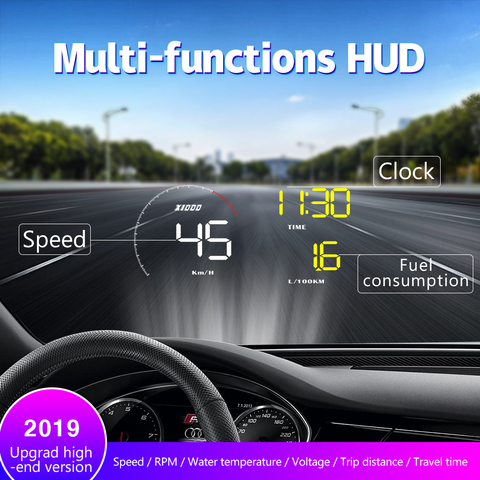 Blue White A9 HUD 5.5in Universal Car Head Up Display ODB2 System Automotive Diagnostic Head Up Display Accesorios Automovil ► Photo 1/6