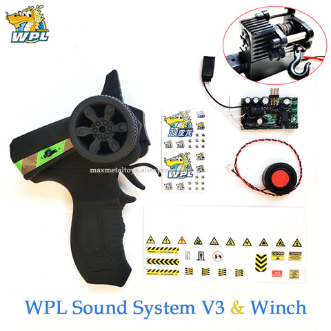 WPL Upgrade Control Control Sound System V3 Transmitter DIY Receiver Board Horn Spare Part Accessories Replacement For WPL Truck ► Photo 1/6