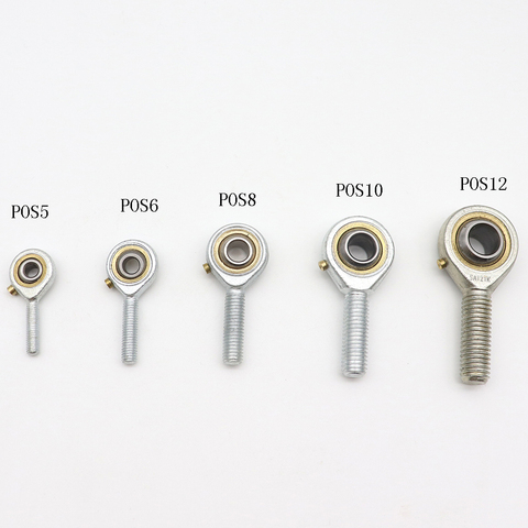 BRDI29067 Bearings Rod Ends Bearing Male Thread POS 6mm to 30mm Ball Joint Bearing Right Hand Fish Eye Threaded Spherical Bearings 