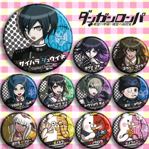 Brdwn Danganronpa V3 Killing Harmony Shuuichi Saihara Kokichi Ouma Gonta Gokuhara Monosuke Monotaro Monophanie Cosplay Badge #CD ► Photo 1/2