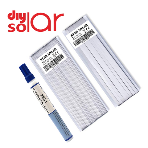 Solar Cell tab bus bar wire PV Ribbon  for Tabbing 10M DIY connect 951 kester 1 M Flux Pen Soldering Rosin PV Solar Panel ► Photo 1/1