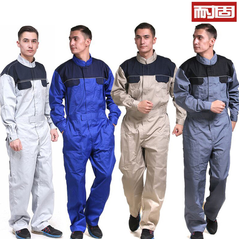 Durable autumn one-piece work suit men's workshop jumpsuit dust-proof clothes wear-resistant auto repair labor protection ► Photo 1/5