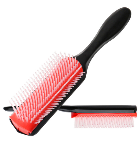 9-Rows Detangling Hair Brush Denman Detangler Hairbrush Scalp Massager Straight Curly Wet Hair Comb ► Photo 1/6