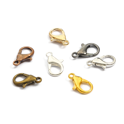 10Pcs Gold 10 12 14 16 18 21mm Alloy Lobster Clasp Hooks Fashion Jewelry Findings Connector for Necklace Bracelet Chain DIY ► Photo 1/6