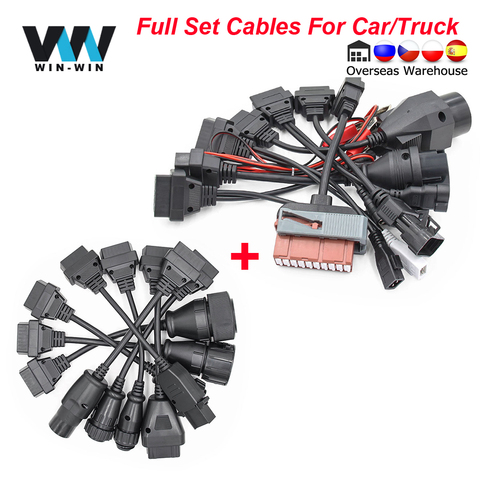 Full Set Car Truck 8 Cables For Scania For Volvo Truck Multidiag + Pro For BMW OBD OBD2 Car Extension Diagnostic Cable Auto Tool ► Photo 1/6
