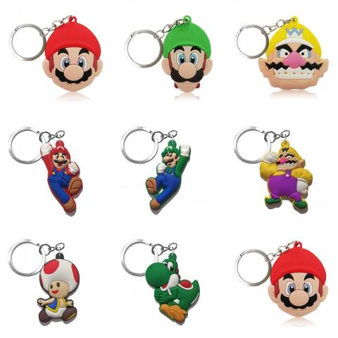 1PCS PVC Keychain Mini Anime Cartoon Figure Super Mario Bro Key Ring Kids Toy Pendant Keychain Key Holder Fashion Trinkets ► Photo 1/5