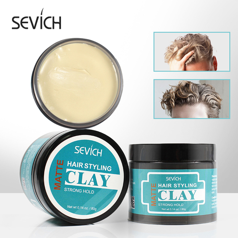 Sevich 100g Hair Clay High Strong Hold Low Shine Hair Styling Wax  Fashion Matte Finished Hair Styling Clay Daily Use Mens 80g ► Photo 1/6