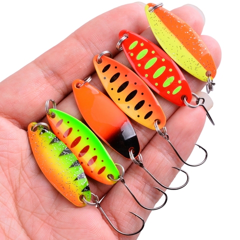 5PCS/Lot 4cm 5g Fishing Bait Fishing Metal Spoon Lure Bait For Trout Bass Spoons Small Hard Sequins Spinner Spoon ► Photo 1/6