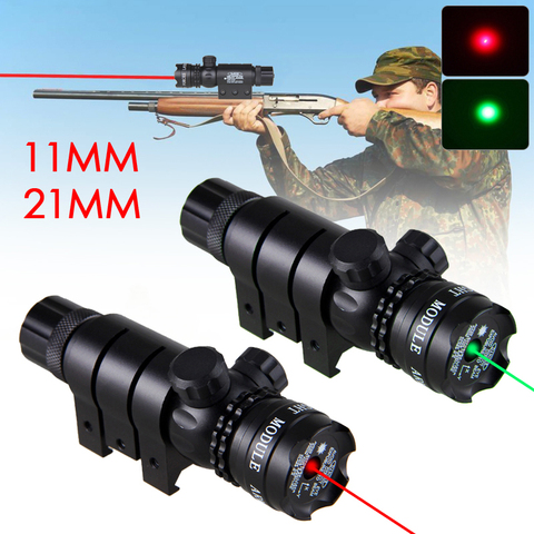 Rifle Scope Green Red Dot Laser Sight with 25.4mm/11mm Ring Picatinny Rail Mount Tail Switch 650nm/532nm Rifle Gun Laser Sight ► Photo 1/6