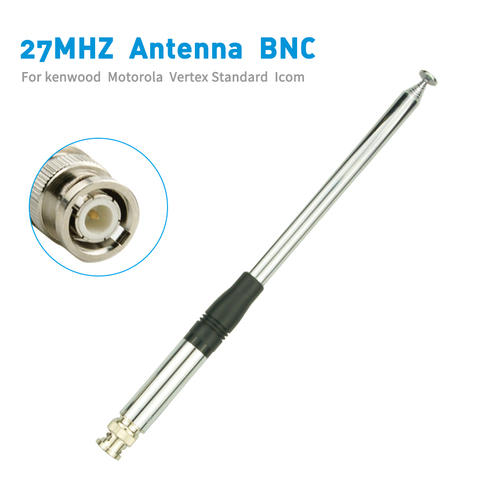 130CM/51.18inch 27MHz CB Radio Telescopic Antenna BNC Male Connector Radio Antenna for Kenwood ICOM Motorola IC-V8 IC-V80 IC-V82 ► Photo 1/6