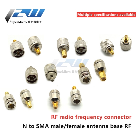 RF coaxial connector N to SMA-JJ KK JK KJ male and female adapter positive and negative pole RPSMA ► Photo 1/6