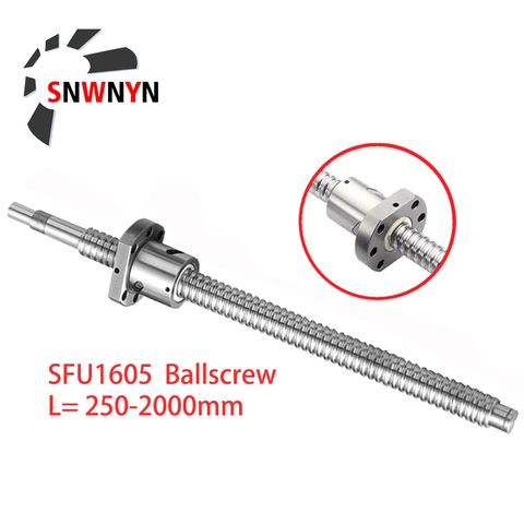 RM1605 Ballscrew SFU1605 250 300 350 400 450 500 550 600 650 1000 1500mm Roller Screw End Machining With Single Ball Nut For CNC ► Photo 1/6