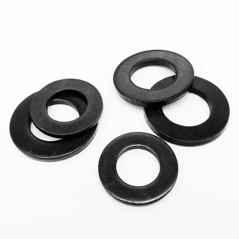 10/100pcs M1.6 M2 M2.5 M3 M3.5 M4 M5 M6 M8 M10 M12 GB97 DIN125 Black 304 Stainless Steel Flat Washer Plain Gasket Pad ► Photo 1/6