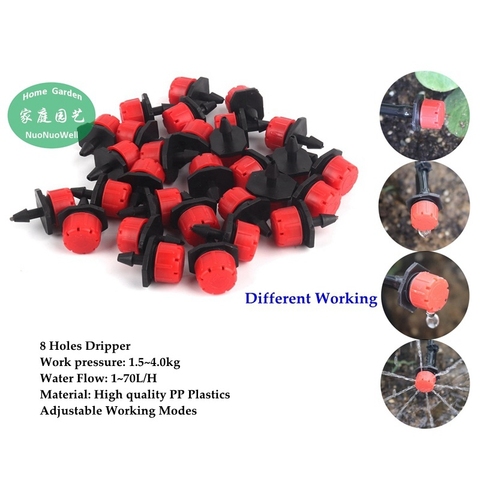 500~10pcs Adjustable Garden Irrigation Drippers 8-Hole Mini Sprinkler Scattering Spray Sprinkler Flower Watering Nozzles ► Photo 1/6