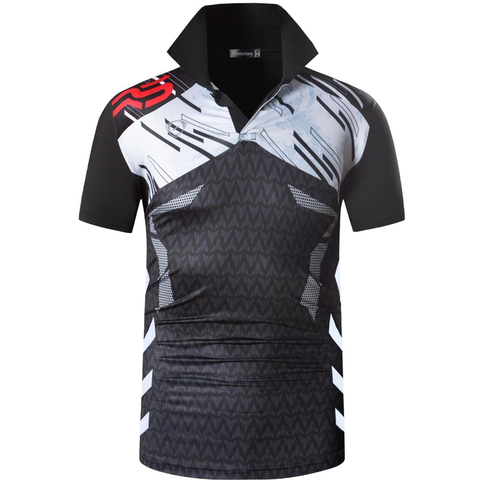 jeansian Men's Sport Tee Polo Shirts POLOS Poloshirts Golf Tennis Badminton Dry Fit Short Sleeve LSL293 ► Photo 1/5