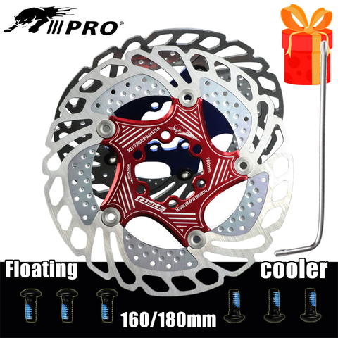IIIPRO 160 180 mm Heat Dissipation MTB Mountain Bicycle Brake Disc Cooler Cooling Floating Rotor 6 Bolt Mountain Road Bike Part ► Photo 1/6