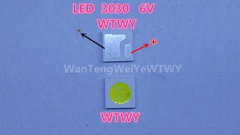 For LED LCD Backlight TV Application LED Backlight  1.6W 6V 3030 125LM Cool white  AOT 3030M-W3TB  LCD Backlight for TV ► Photo 1/1