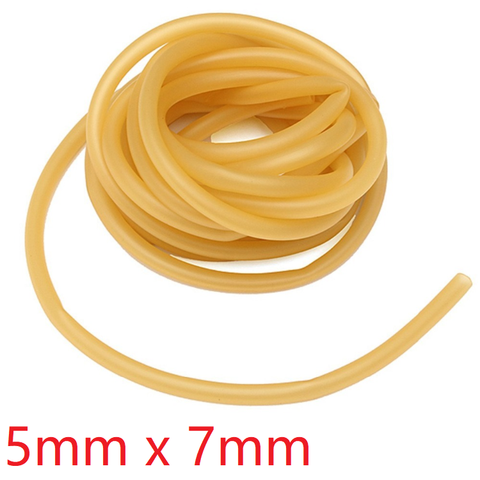 ID 5mm x 7mm OD Nature Latex Rubber Hoses Flexible Pipe High Resilient Elastic Surgical Medical Tube Soft Slingshot Catapult ► Photo 1/6