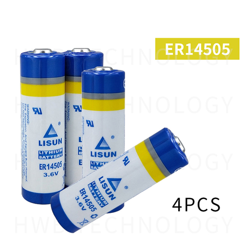 4 Pieces/lot New FOR LISUN 3.6V replacement battery ER14505 LS14500 lithium battery AA 3.6V 2400mAh lithium battery ► Photo 1/5