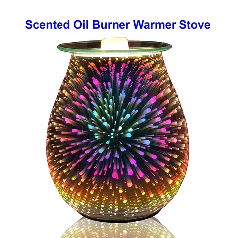 Essential Oil Diffuser  Electric Candle Warmer Glass Tart Burner 3D Effect Night Light Wax Melt Warmer for Home Office Bedroom ► Photo 1/6