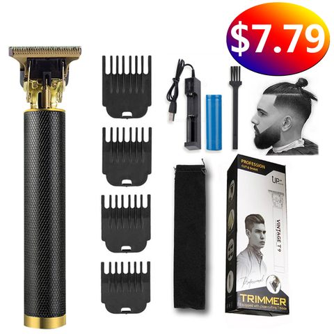 T9 Hair Clipper Professional Electric Trimmer for man 0mm Baldheaded Barber Hair Cutting Machine Cordless Shaver ► Photo 1/6