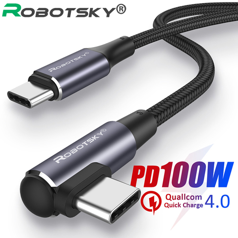 USB Type C To USB C 100W/60W PD Quick Charging Cable QC4.0 Type C Fast Charger For Huawei P40 Samsung S10 S20 Macbook Pro ► Photo 1/6