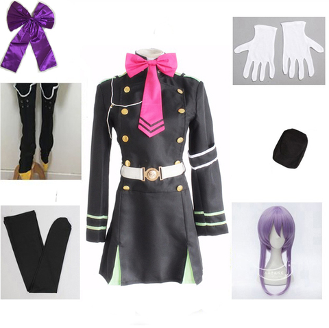 Japanese Anime Seraph Of The End Owari no Seraph Hiiragi Shinoa Cosplay Costumes Full Set Uniform ► Photo 1/4