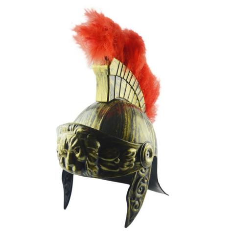 Cosplay Masquerade Helmet Plastic Samurai Helmet Spartan Hat Medieval Ancient Roman Vintage Helmet Feather Lion Cap ► Photo 1/6