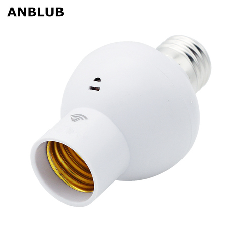 ANBLUB Sound Light Sensor Control Lamp Holder E27 Screw Lamp Bases Cap Socket Switch For Corridor Stairs Indoor Lighting Bulb ► Photo 1/6