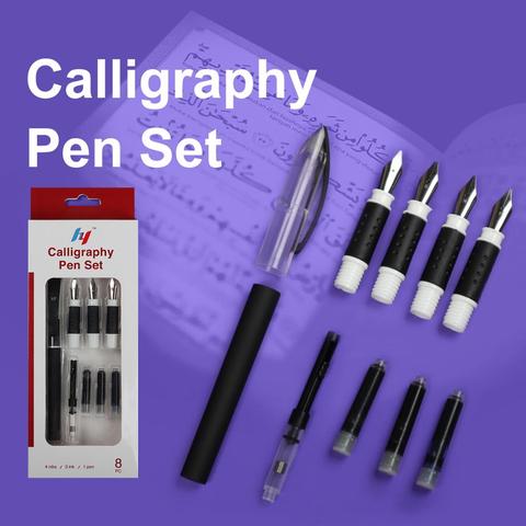 New 4 Nib Calligraphy Fountain Pen Extend Holder with 3Pcs Ink for Writing Pens Cartridge Gift Box Office Stationery Supplies ► Photo 1/6