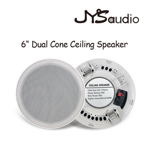 6'' Dual Cone Ceiling Speaker Indoor Roof Loudspeaker Good Sound Quality In-Wall Speaker For Home Background Music System ► Photo 1/6