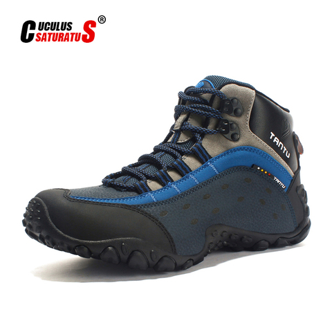 Waterproof Hiking Shoes For Men Suede Mountain Climbing Shoes Quality Outdoor Trekking Shoes Breathable Hiking Hunting Boots ► Photo 1/6