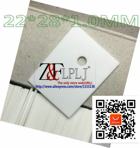 Alumina ceramic Thermal Pad for TO-264 / TO-247  Thermal insulation, insulating ceramic sheet 22*28MM *0.6mm/22*28*1mm 50PCS/LOT ► Photo 1/3