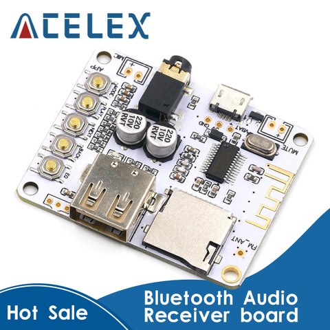 Bluetooth Audio Receiver board with USB TF card Slot decoding playback preamp output A7-004 5V 2.1 Wireless Stereo Music Module ► Photo 1/6