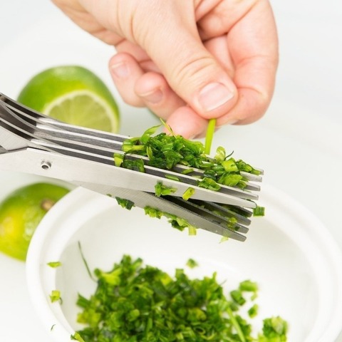 15CM Minced 5 Blades Stainless Steel Kitchen Scissors Herb Cutter Shredded Rosemary Scallion Cutter Herb Chopped Tool Cut 2022 ► Photo 1/6